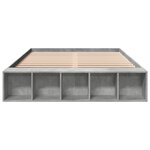 vidaXL Cadre de lit sans matelas gris béton 140x200 cm