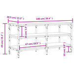 vidaXL Banc à chaussures chêne sonoma 100x38 5x49 cm bois d'ingénierie