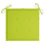 vidaXL Mobilier à dîner d'extérieur pliable avec coussin 3 Pièces Teck