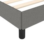 vidaXL Cadre de lit Gris foncé 120 x 200 cm Tissu