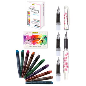 Parure Calligraphie HandLettering - Stylo Plume Cherry Blossom - 4 Plumes