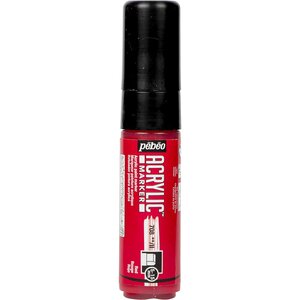 Marqueur Acrylique Pointe Biseautée 5-15mm Rouge PÉBÉO