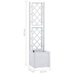 vidaXL Lit surélevé de jardin et treillis et système d'arrosage Blanc