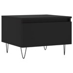 vidaXL Tables basses 2 Pièces noir 50x46x35 cm bois d'ingénierie