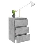 vidaXL Tables de chevet 2 Pièces Gris béton 40x35x62 5 cm Aggloméré