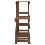 vidaXL Support à fleurs avec roues 110x25x78 cm bois massif de sapin