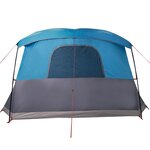 vidaXL Tente de camping avec porche 4 personnes bleu imperméable
