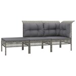 Salon de jardin meuble d'extérieur ensemble de mobilier 10 pièces avec coussins gris résine tressée 02_0015055