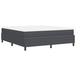 vidaXL Lit avec sommier avec matelas gris foncé super King en tissu en velours côtelé