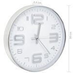 vidaXL Horloge murale 30 cm Argenté