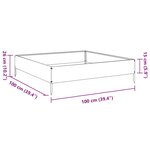 vidaXL Lit surélevé de jardin anthracite 100x100x26 cm acier