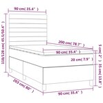 vidaXL Sommier à lattes de lit matelas LED Vert foncé 90x200cm Velours