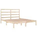 vidaXL Cadre de lit bois massif 135x190 cm double