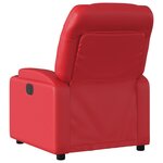 vidaXL Fauteuil de massage inclinable électrique rouge similicuir