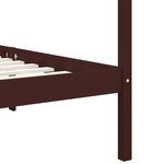 vidaXL Cadre de lit à baldaquin sans matelas bois massif 90x200 cm