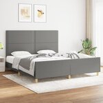 vidaXL Cadre de lit sans matelas gris foncé 180x200 cm tissu