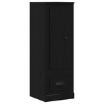 Haute armoire vidaXL en chêne noir 132x35 5x103 5 cm en bois d'ingénierie