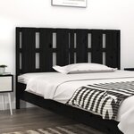 vidaXL Tête de lit Noir 155 5x4x100 cm Bois massif de pin