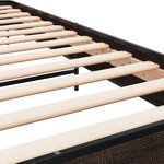 vidaXL Cadre de lit chêne marron 100x200 cm bois d'ingénierie et métal