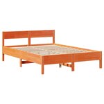 vidaXL Cadre de lit sans matelas cire marron 150x200cm bois pin massif