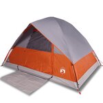 vidaXL Tente de camping à dôme 4 personnes orange imperméable