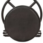 vidaXL Tabourets de bar lot de 2 noir cuir véritable de chèvre