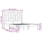 vidaXL Cadre de lit sans matelas 120x190 cm bois massif