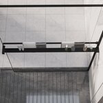 vidaXL Étagère de douche de paroi de douche à l'italienne Noir 115 cm