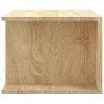 vidaXL Meuble TV avec lumières LED chêne sonoma 90x39x30 cm