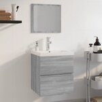 vidaXL Meubles de salle de bain Sonoma gris Bois d'ingénierie