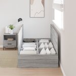 Lit de rangement vidaXL Gris Sonoma 90x200 cm