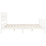 vidaXL Cadre de lit sans matelas blanc 160x200 cm bois de pin massif