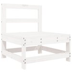 vidaXL Salon de jardin 7 Pièces blanc bois de pin massif
