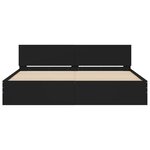 vidaXL Cadre de lit sans matelas noir 180x200 cm