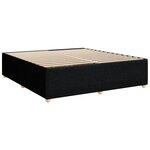 vidaXL Sommier à lattes de lit avec matelas Noir 200x200 cm Tissu