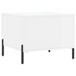 vidaXL Table basse blanc brillant 50x50x40 cm bois d'ingénierie