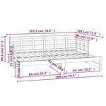 vidaXL Lit coulissant sans matelas blanc 2x(90x190) cm
