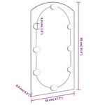 vidaXL Miroir avec éclairage LED 90x45 cm Verre Arche