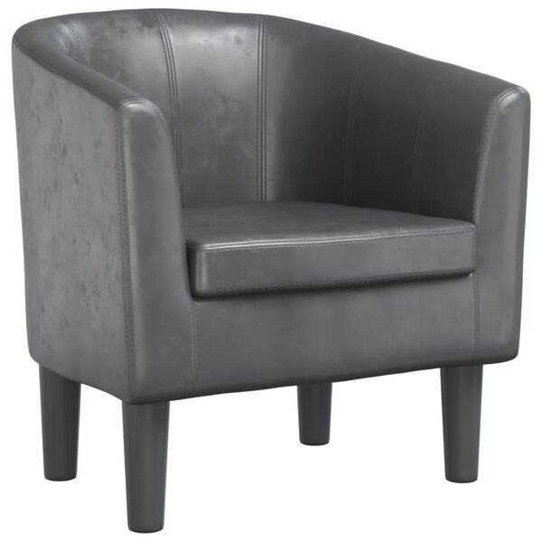vidaXL Fauteuil cabriolet gris similicuir
