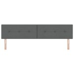 Headboard LED vidaXL capitonné gris foncé 100 cm en tissu