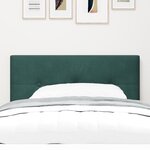 Tête de lit LED vidaXL Capitonnée Vert Foncé 90 cm Velours