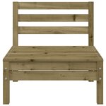 vidaXL Canapé de jardin sans accoudoirs bois pin imprégné
