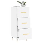 vidaXL Buffet blanc 34 5x34x90 cm bois d'ingénierie