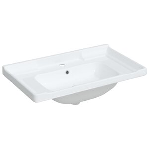 vidaXL Évier de salle de bain blanc 81x48x23cm rectangulaire céramique