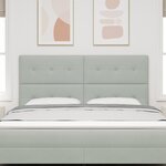 vidaXL Lumière de Tête de Lit LED Grise 90 cm en Velours