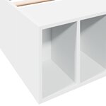 vidaXL Cadre de lit blanc 75x190 cm bois d'ingénierie