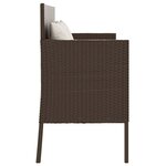 vidaXL Banc de jardin avec coussins marron résine tressée