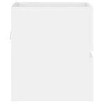 vidaXL Armoire d'évier avec lavabo intégré Blanc Aggloméré