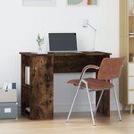 vidaXL Bureau chêne fumé 100x55x75 cm bois d'ingénierie