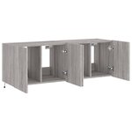 vidaXL Meubles TV muraux et lumières LED 2Pièces sonoma gris 60x35x41 cm